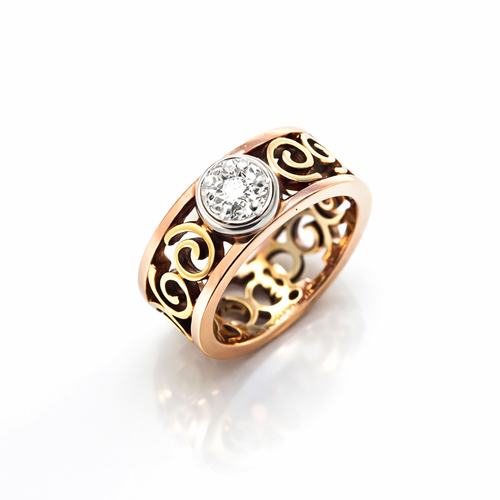 حلقه انگشتر جواهر نقره زنانه طرح اورلون عیار۹۲۵ با سنگهای زیرکونیا