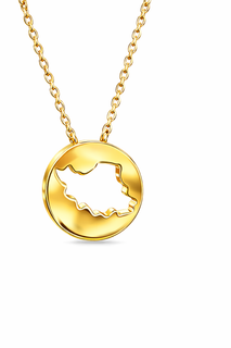 خرید گردنبند نقره زنانه و مردانه طرح ایران عیار ۹۲۵با ظاهر طلا از آرتیسان گلد